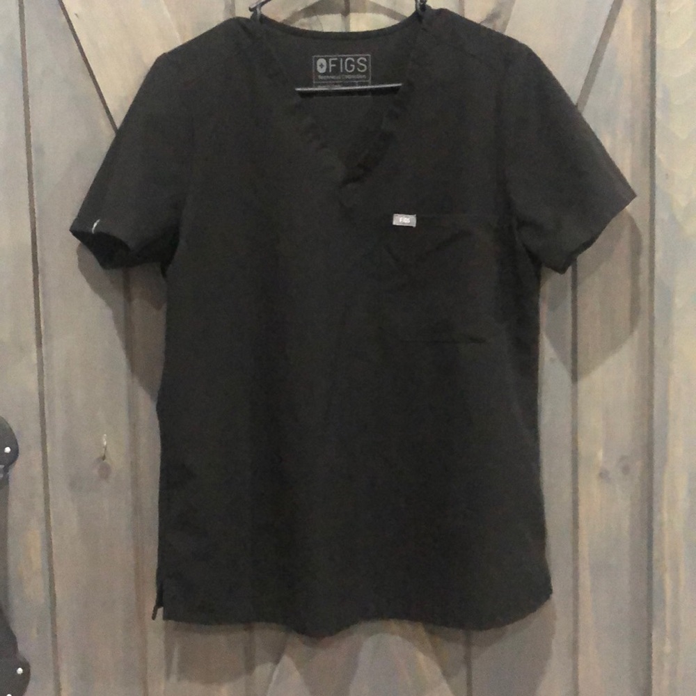 Figs Medium Black Catarina Top